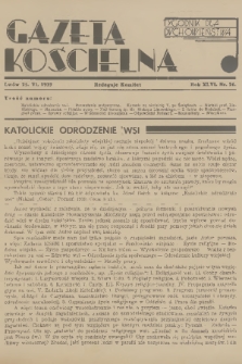 Gazeta Kościelna : tygodnik dla duchowieństwa. R.46, 1939, nr 26