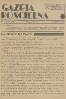 Gazeta Kościelna : tygodnik dla duchowieństwa. R.46, 1939, nr 32