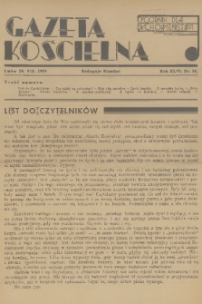 Gazeta Kościelna : tygodnik dla duchowieństwa. R.46, 1939, nr 34