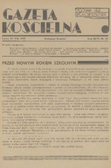 Gazeta Kościelna : tygodnik dla duchowieństwa. R.46, 1939, nr 35