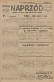 Naprzód : organ Polskiej Partji Socjalistycznej. 1927, nr 276