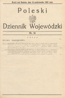 Poleski Dziennik Wojewódzki. 1937, nr 14