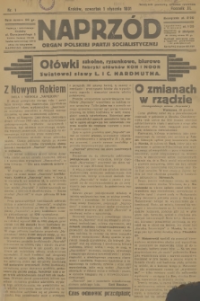 Naprzód : organ Polskiej Partji Socjalistycznej. 1931, nr 1