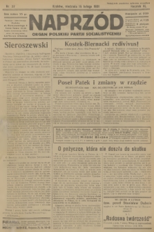 Naprzód : organ Polskiej Partji Socjalistycznej. 1931, nr 37