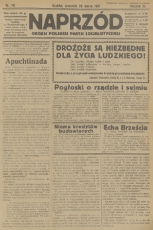 Naprzód : organ Polskiej Partji Socjalistycznej. 1931, nr 70