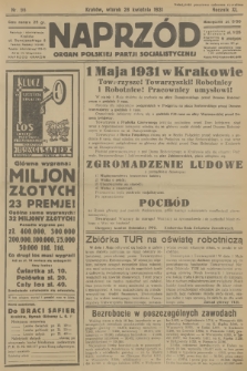 Naprzód : organ Polskiej Partji Socjalistycznej. 1931, nr 96
