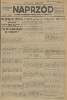 Naprzód : organ Polskiej Partji Socjalistycznej. 1931, nr 173