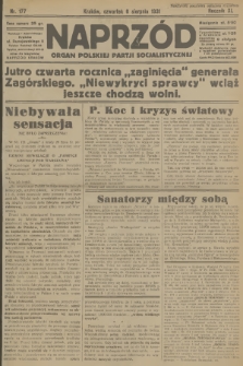 Naprzód : organ Polskiej Partji Socjalistycznej. 1931, nr 177