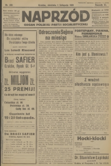 Naprzód : organ Polskiej Partji Socjalistycznej. 1931, nr 251