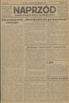Naprzód : organ Polskiej Partji Socjalistycznej. 1931, nr 272