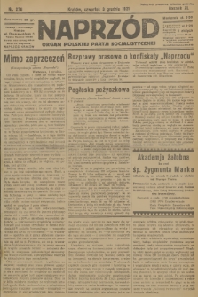 Naprzód : organ Polskiej Partji Socjalistycznej. 1931, nr 278