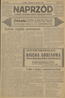 Naprzód : organ Polskiej Partji Socjalistycznej. 1931, nr 296