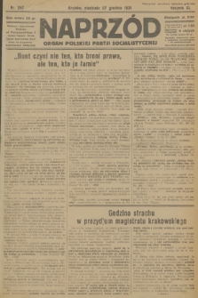 Naprzód : organ Polskiej Partji Socjalistycznej. 1931, nr 297