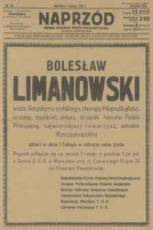 Naprzód : organ Polskiej Partji Socjalistycznej. 1935, nr 39