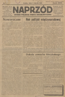 Naprzód : organ Polskiej Partji Socjalistycznej. 1929, nr 1