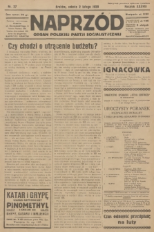 Naprzód : organ Polskiej Partji Socjalistycznej. 1929, nr 27