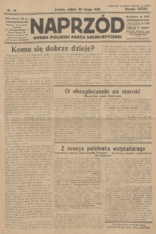 Naprzód : organ Polskiej Partji Socjalistycznej. 1929, nr 44