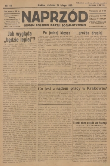 Naprzód : organ Polskiej Partji Socjalistycznej. 1929, nr 45