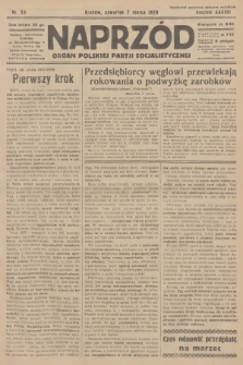 Naprzód : organ Polskiej Partji Socjalistycznej. 1929, nr 54