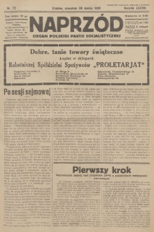 Naprzód : organ Polskiej Partji Socjalistycznej. 1929, nr 72