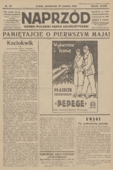 Naprzód : organ Polskiej Partji Socjalistycznej. 1929, nr 92