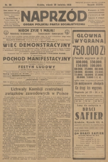 Naprzód : organ Polskiej Partji Socjalistycznej. 1929, nr 99