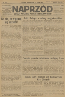 Naprzód : organ Polskiej Partji Socjalistycznej. 1929, nr 170