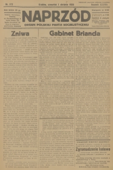 Naprzód : organ Polskiej Partji Socjalistycznej. 1929, nr 172