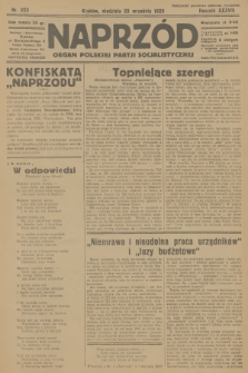 Naprzód : organ Polskiej Partji Socjalistycznej. 1929, nr 222