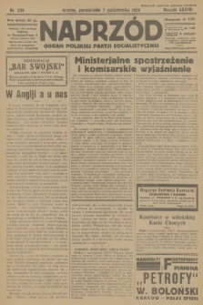 Naprzód : organ Polskiej Partji Socjalistycznej. 1929, nr 229