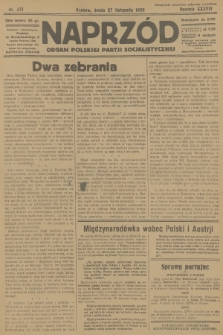 Naprzód : organ Polskiej Partji Socjalistycznej. 1929, nr 271