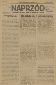 Naprzód : organ Polskiej Partji Socjalistycznej. 1929, nr 272