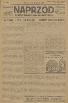 Naprzód : organ Polskiej Partji Socjalistycznej. 1929, nr 292