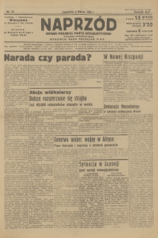 Naprzód : organ Polskiej Partji Socjalistycznej. 1936, nr 72