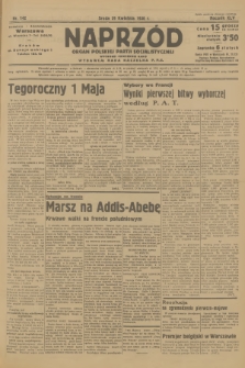 Naprzód : organ Polskiej Partji Socjalistycznej. 1936, nr 142