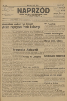 Naprzód : organ Polskiej Partji Socjalistycznej. 1936, nr 149