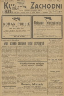 Kurjer Zachodni Iskra. R.29, 1938, nr 82 + dod.