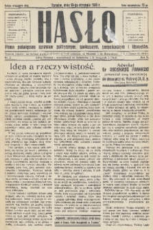 Hasło : pismo poświęcone sprawom politycznym, społecznym, gospodarczym i literackim. R.10, 1935, nr 2