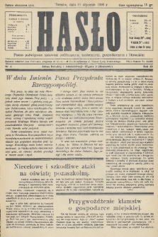 Hasło : pismo poświęcone sprawom politycznym, społecznym, gospodarczym i literackim. R.11, 1936, nr 4