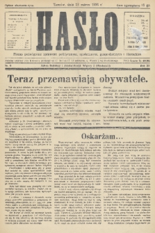 Hasło : pismo poświęcone sprawom politycznym, społecznym, gospodarczym i literackim. R.11, 1936, nr 9