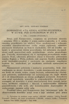 Bellona : dwumiesięcznik wojskowy wydawany przez Wojskowy Instytut Naukowo-Wydawniczy. R.12, T.35, 1930, Zeszyt 1