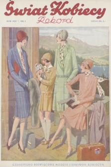 Świat Kobiecy. R.9, 1929, nr 9 + dod. + wkładka
