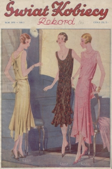 Świat Kobiecy. R.10, 1930, nr 1 + wkładka