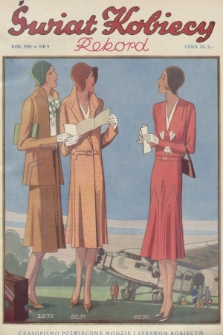 Świat Kobiecy. R.10, 1930, nr 9 + dod. + wkładka