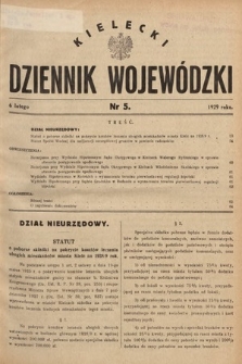 Kielecki Dziennik Wojewódzki. 1929, nr 5