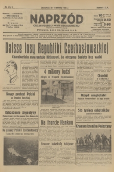 Naprzód : organ Polskiej Partji Socjalistycznej. 1938, nr 274