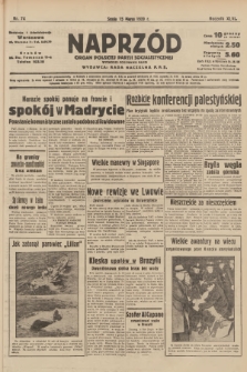 Naprzód : organ Polskiej Partji Socjalistycznej. 1939, nr 74