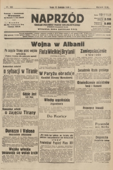 Naprzód : organ Polskiej Partji Socjalistycznej. 1939, nr 102