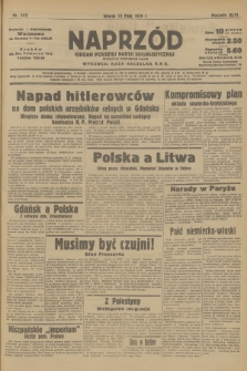 Naprzód : organ Polskiej Partji Socjalistycznej. 1939, nr 143