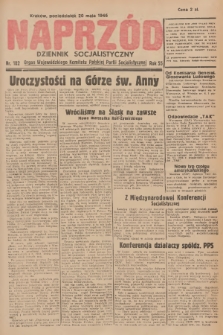 Naprzód : dziennik socjalistyczny : organ Wojewódzkiego Komitetu Polskiej Partii Socjalistycznej. 1946, nr 102